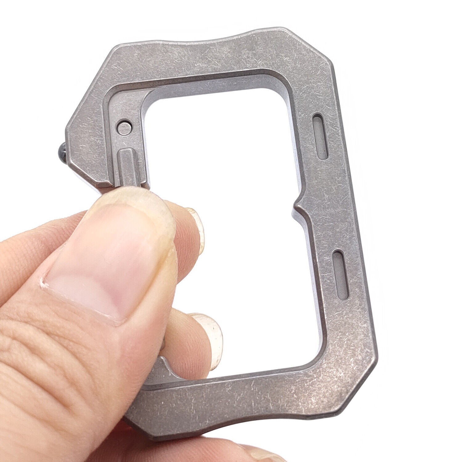 Solid Titanium Alloy Carabiner Survival EDC Multi Tactical Tools Keychain Buckle