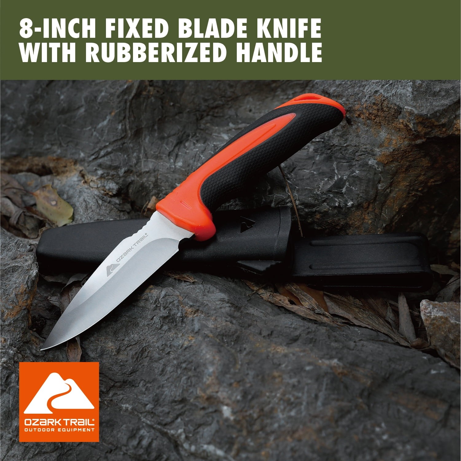 Ozark Trail 7-Piece Camping Tool Set with Hammer, Axe, Flashlight, and Knives