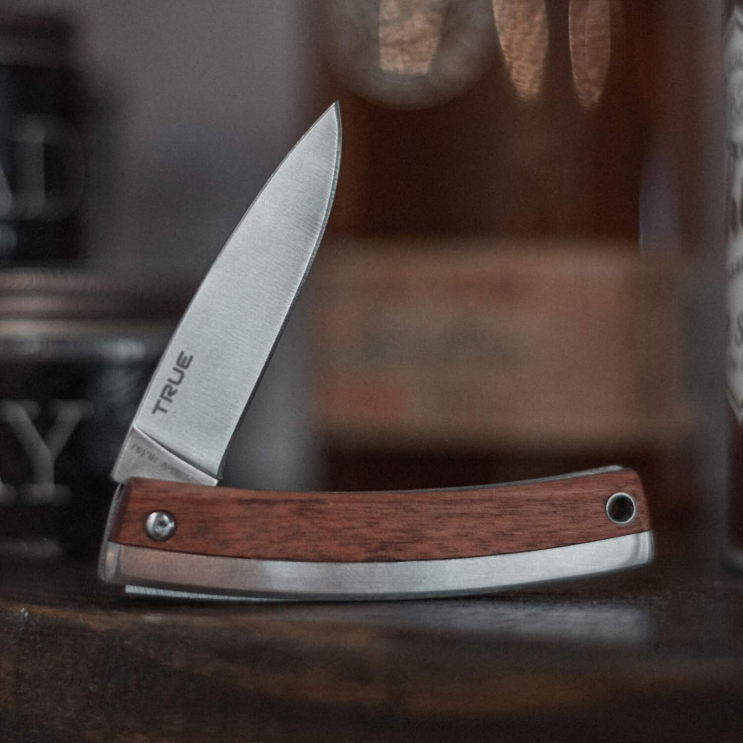 NEW TRUE UTILITY TU6905 Classic Series Gentleman’s Pocket Knife Wood Handle