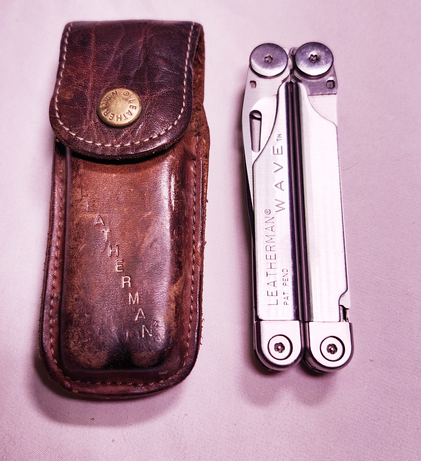 Leatherman Wave PAT PEND 1998–2000 Early First Gen + Leather Sheath Vintage