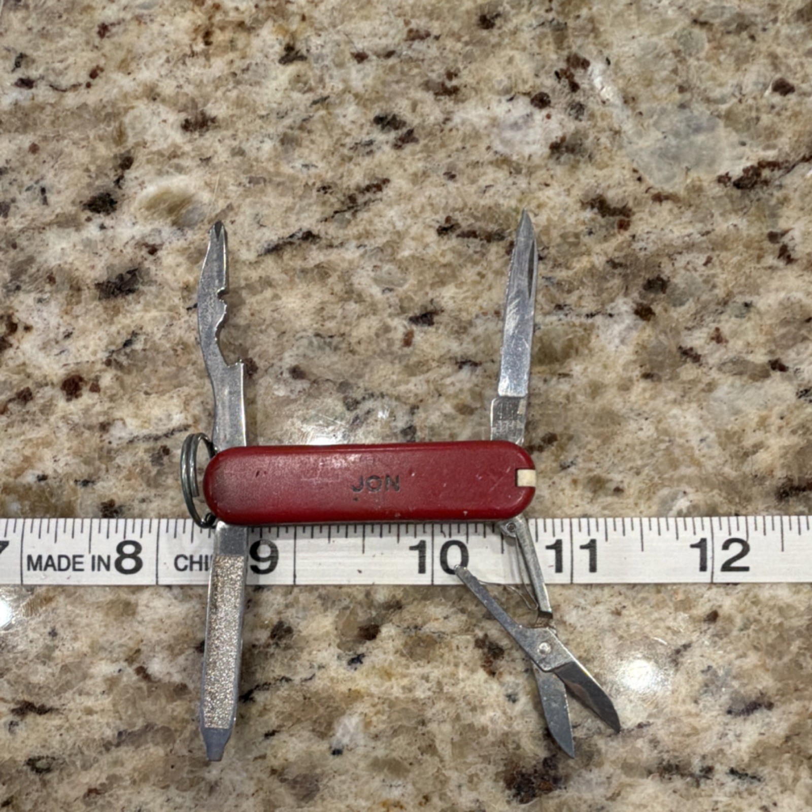 Victorinox Multi-Tool Red Stainless Steel Knife Scissors File Opener Can Opener