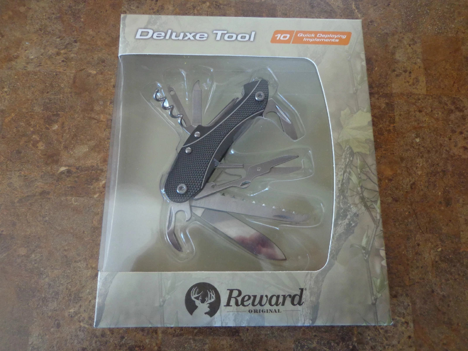 Reward deluxe graphite pocket knife, hunting, fishing, tool w/10 features