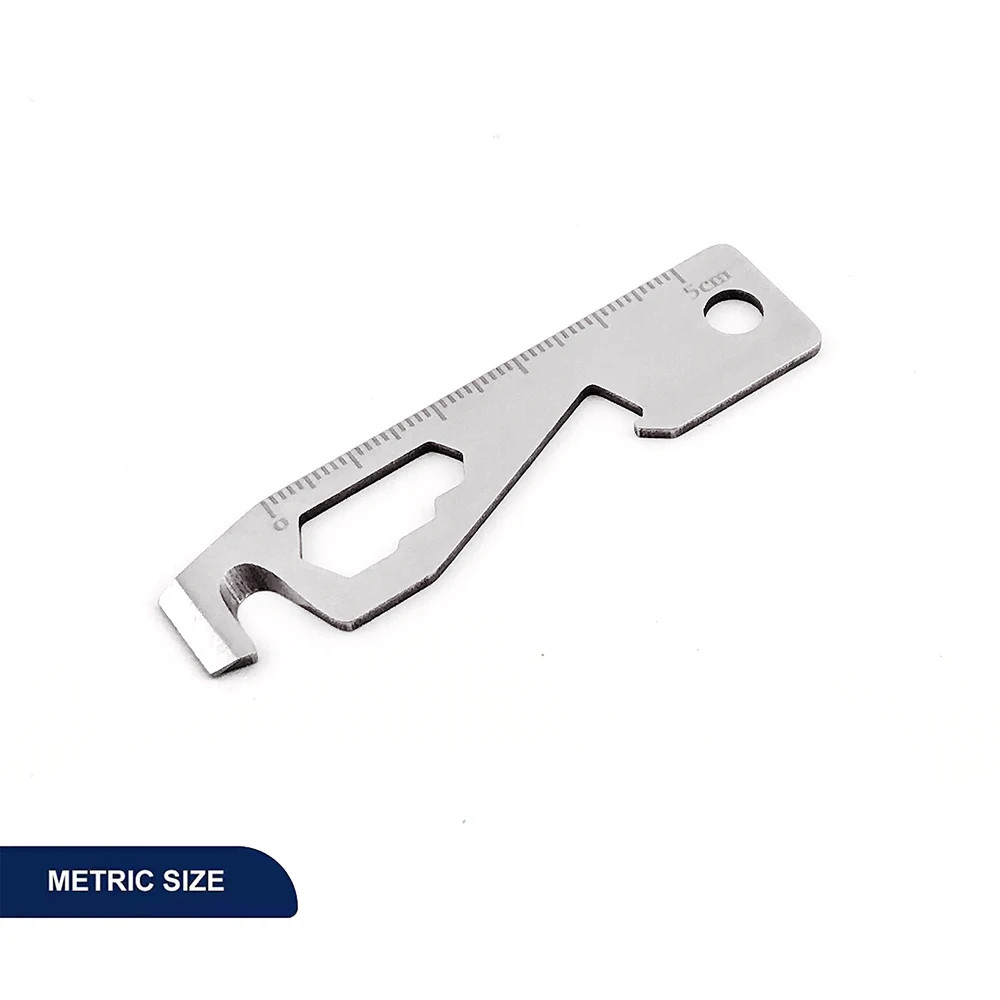 Inch/Metric 10 in 1 EDC Pocket Survival Tool Camping Screwdriver Bottle Opener R