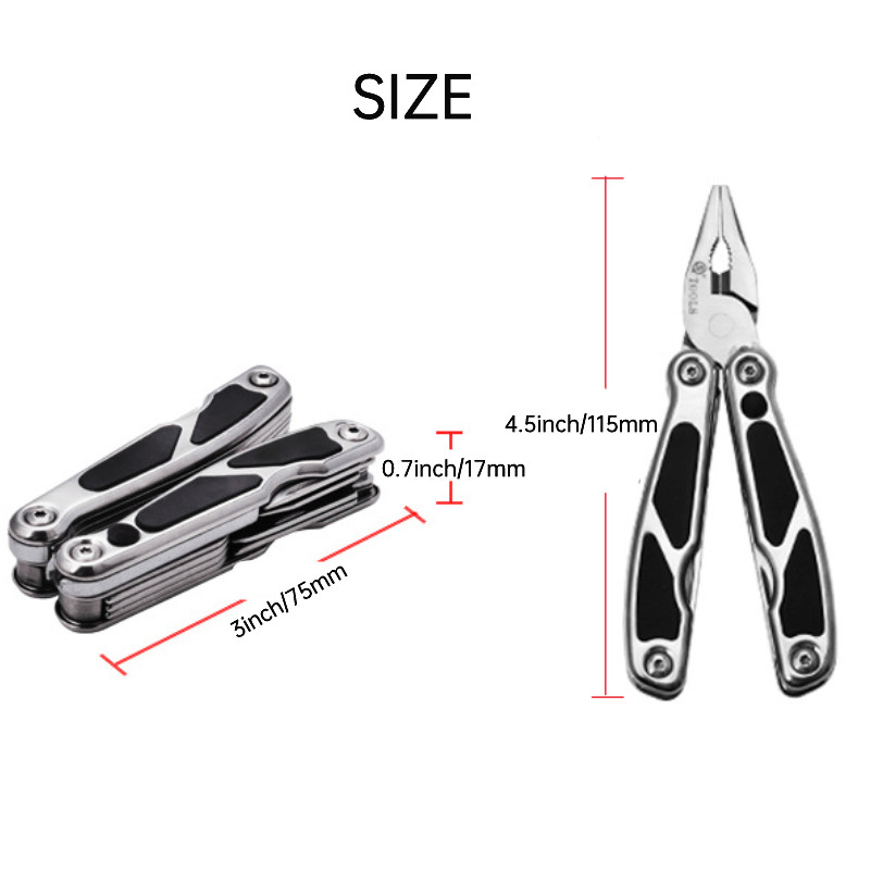 US Portable Camping Tool Pliers Stainless Steel Multi Tool Pliers Gifts For Men