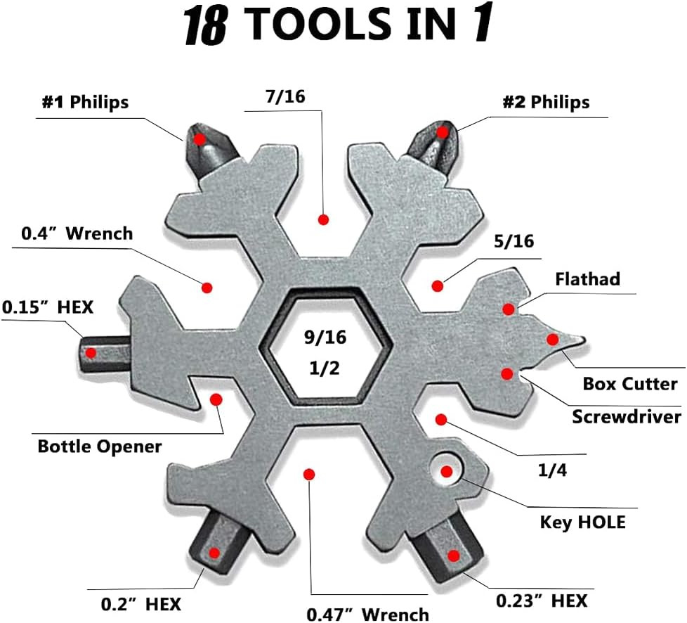 19 in 1 Incredible Tool – Easy N Genius – FEX 19-In-1 Stainless Steel Snowflakes