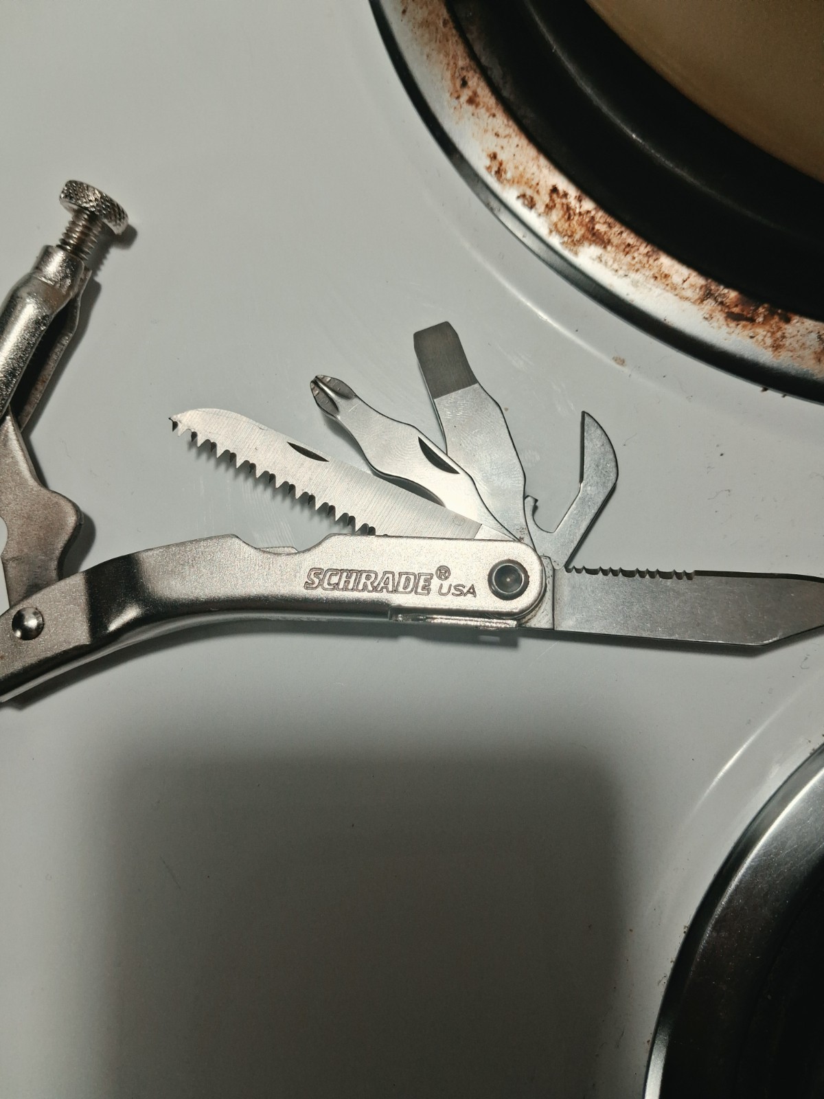 Schrade ST-5B Locking Stainless Steel Multi-Tool Pliers Silver