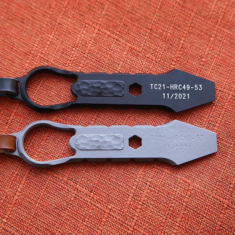 EDC TC4 Titanium Alloy Pry Bar Keychain Crowbar Outdoor Multi Tool Multi Tools