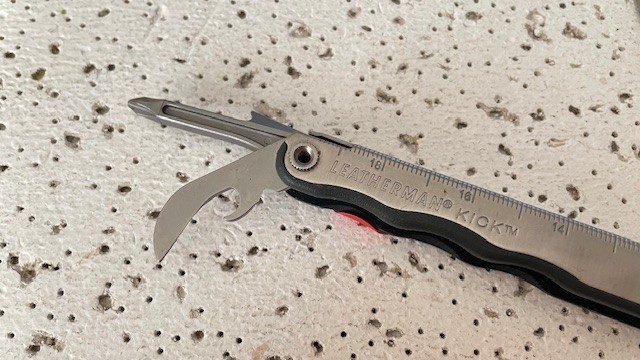 Leatherman KICK Stainless Steel Silver &Grey Multi Tool Pliers,Knife,Opener Bott