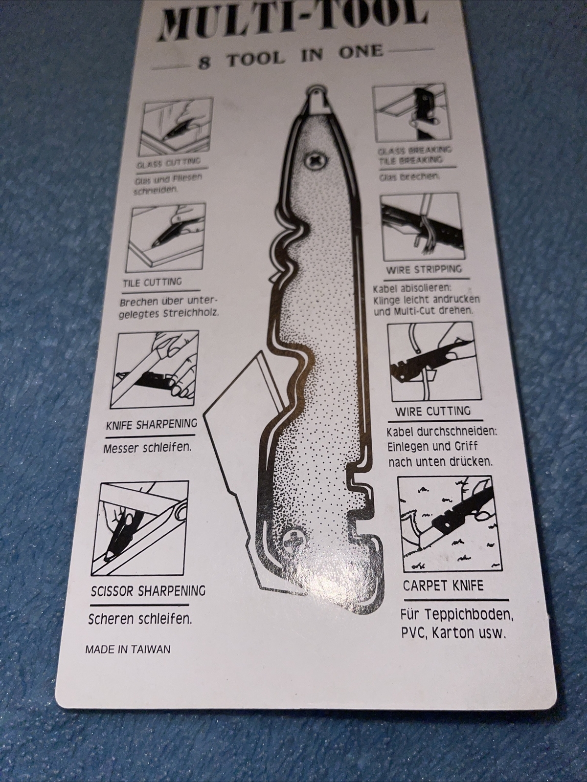 Three NEW Multi-Tool 8Tools In One Carpet knife, Tile Glass Cutter, Sharpener