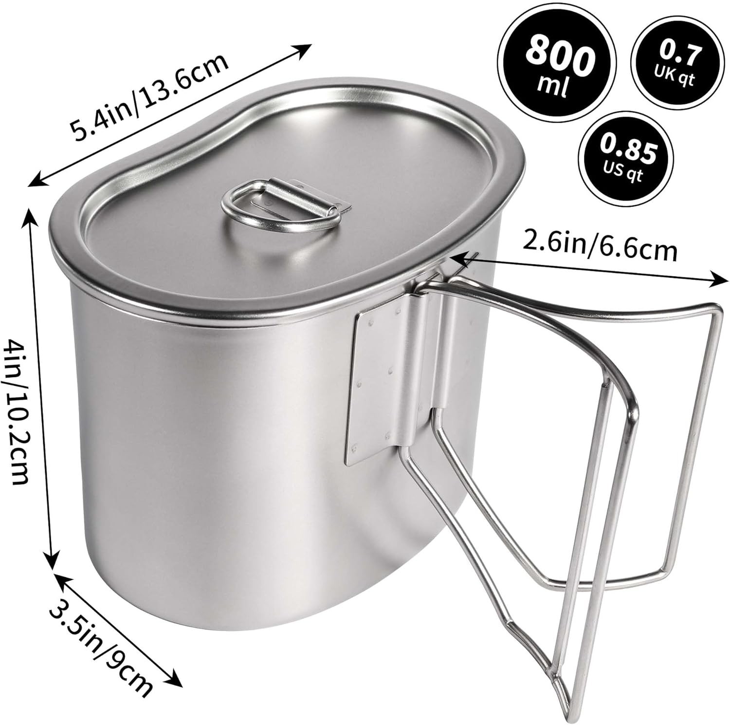 Vaso cantimplora estilo militar de acero inoxidable 304 del ejército de EE. UU