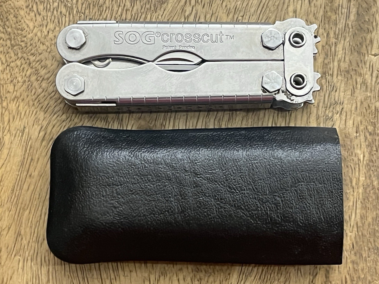 SOG Crosscut Multitool Knife TSA Confiscated w/SOG Sheath ~TASKCo￼