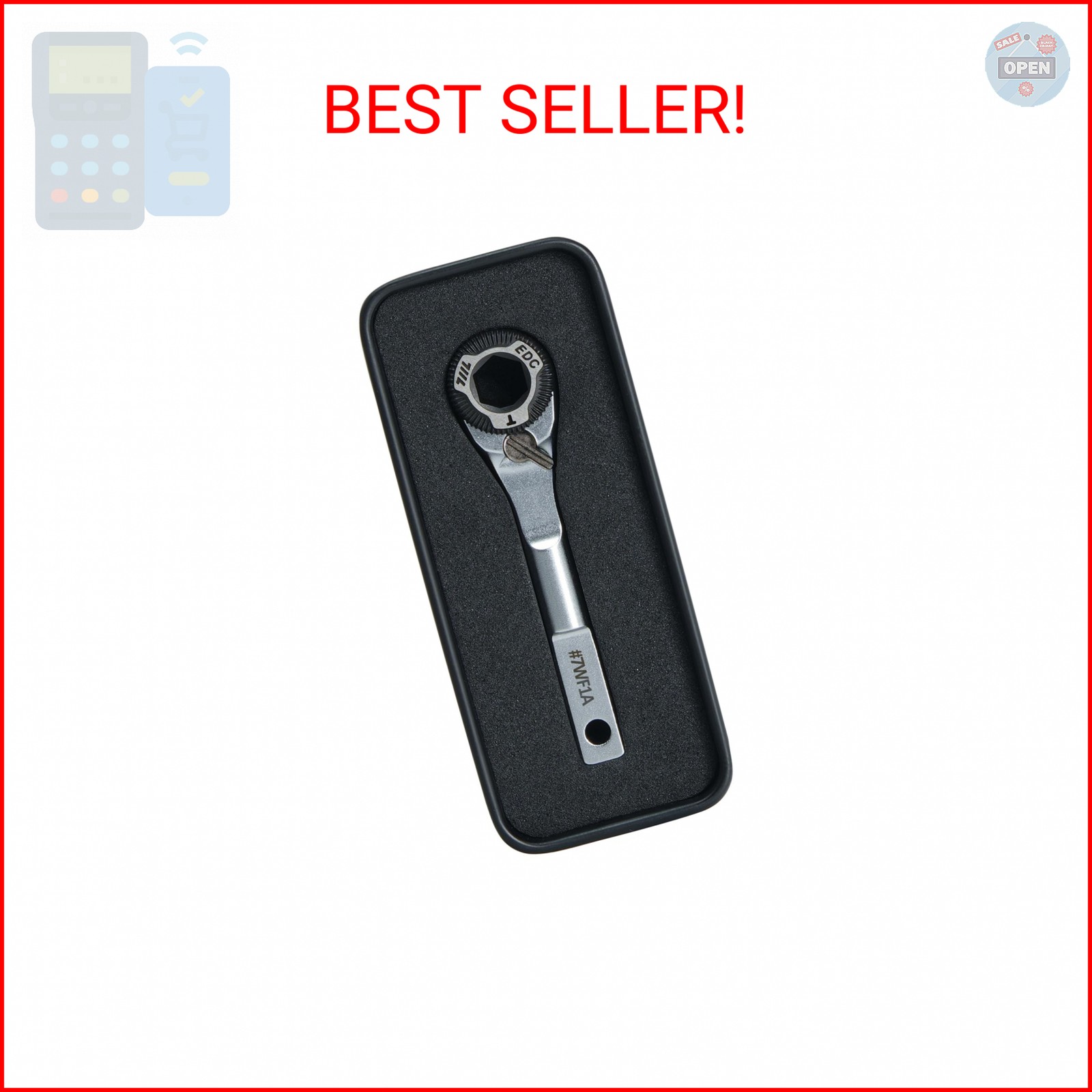 711L EDC Ratchet Wrench for Leatherman Multitools MK2 – Compact Flat End Screwdr