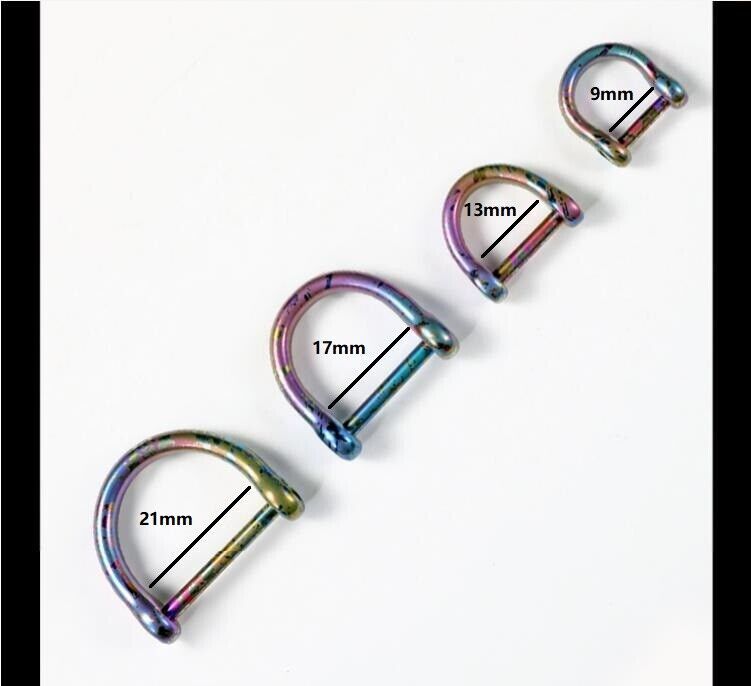 Titanium D Key Ring Screw Shackle Car Fob Holder Keychain Horseshoe Buckle Clasp