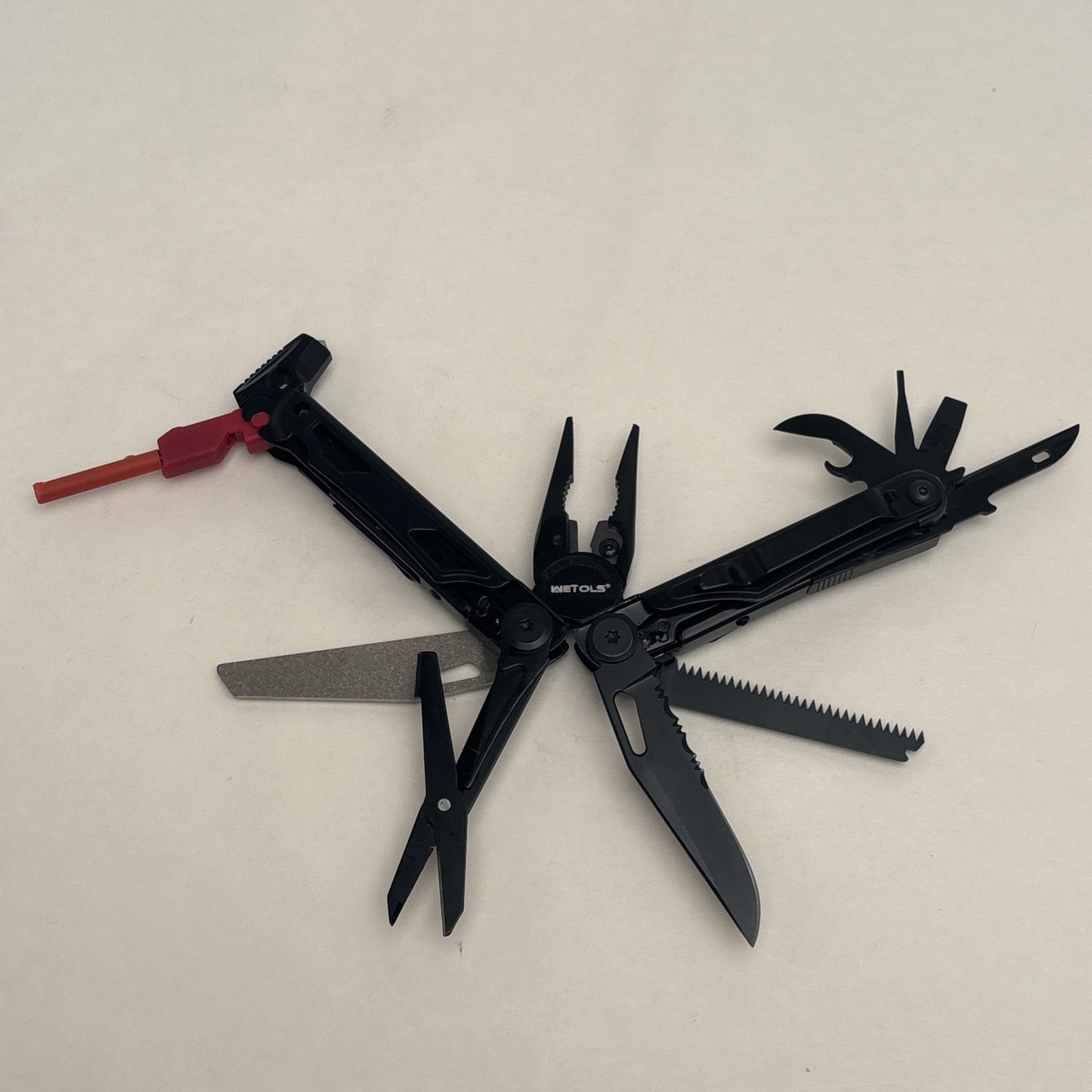 WETOLS Multi-Tool Pliers w/ Knife, Fire Starter & Bit Set EDC Tactical Survival