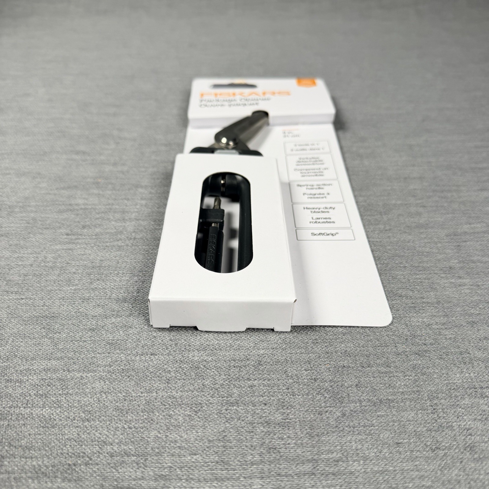 Fiskars Package Opener Scissors, Detachable Screwdriver 2 in 1 Heavy Duty Blades