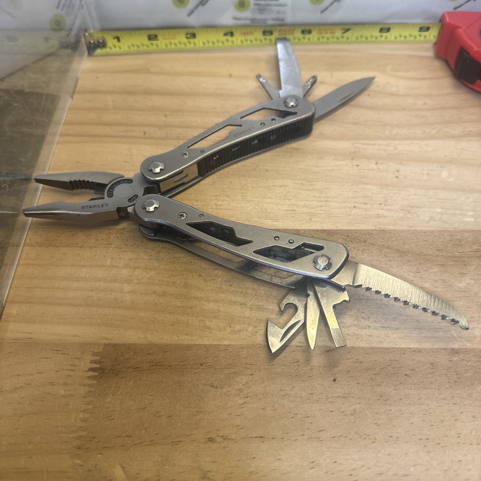 Stanley 12-in-1 Multi-Tool Pliers Pocket Knife Saw File Screwdriver EDC Gear