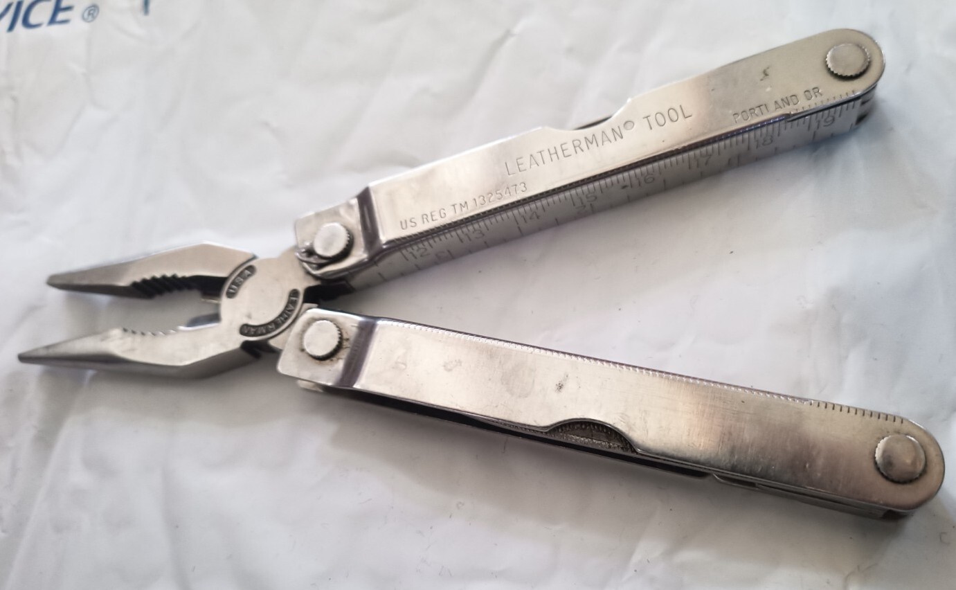 Vintage USA Leatherman Multi Tool & Sheath US REG TM 1325473 Pliers Knife