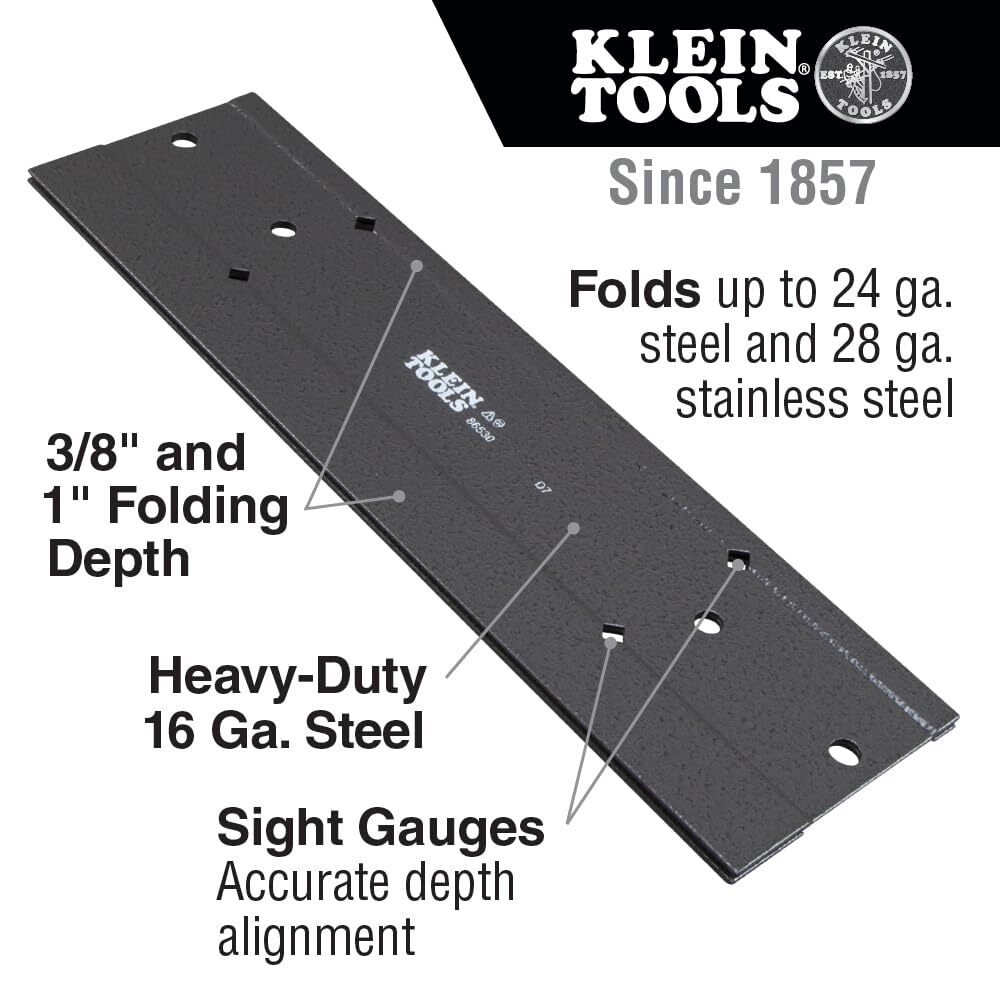Klein Tools 18 Inch Black Multitool for Sheet Metal Folding Heavy Duty Steel
