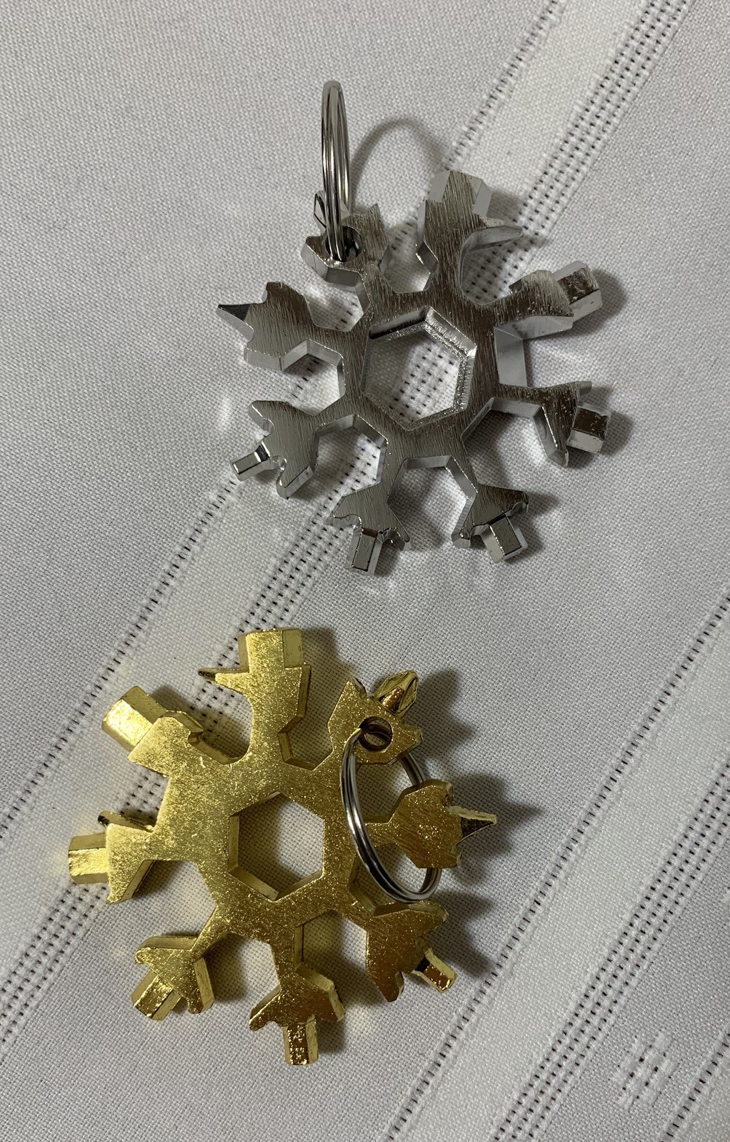 18-in-1 Snowflake Multi-Function Tool ~ Set of 2 Gold and Silver