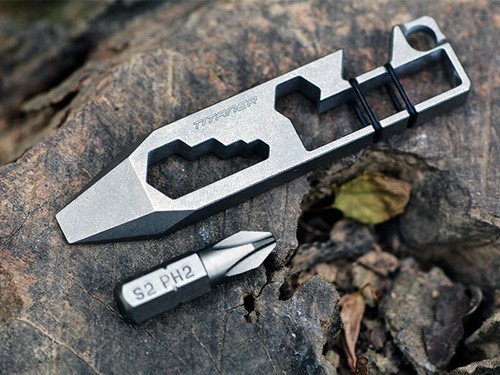 TITANER TC4 Titanium Alloy Keychain Tactical Pry Bar Opener Crowbar Outdoor EDC