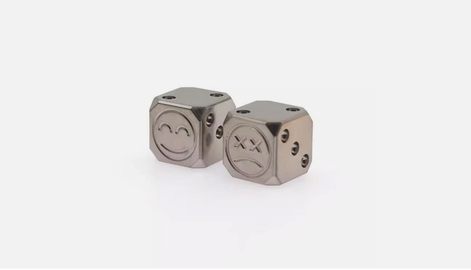 Solid TC4 Titanium Alloy Creative Dice EDC Toy KTV Entertainment Non Fade Gift