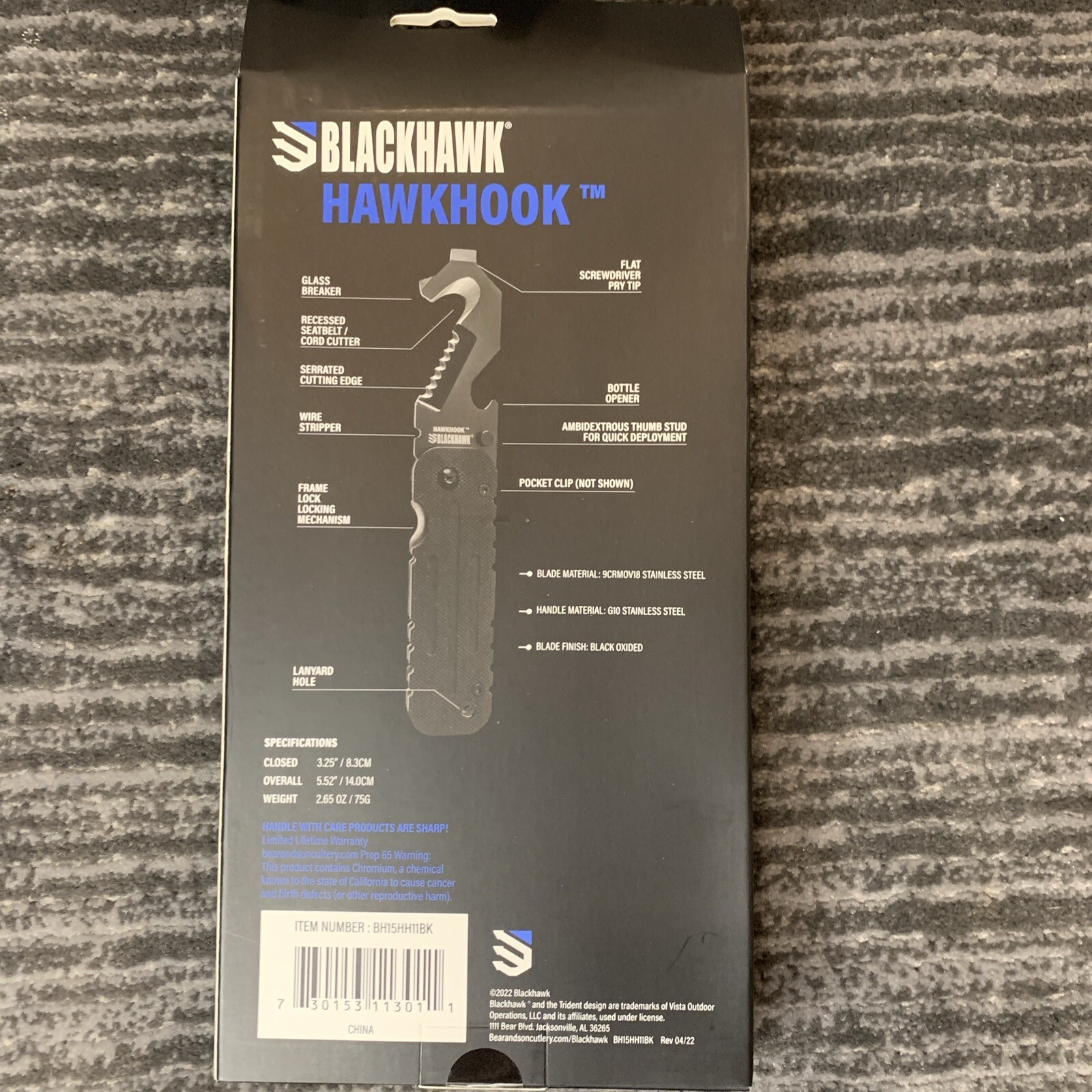 BLACKHAWK HAWKHOOK Compact Survival Multi-tool New Military Friendly Camping Car