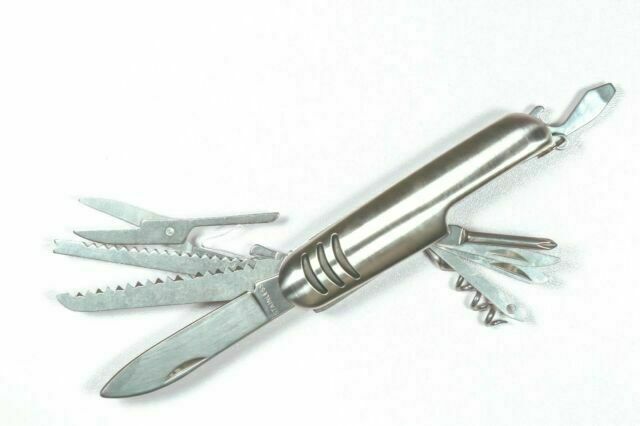 Multi Function 11 Features Stainless Steel Pocket Tools Chest Knife