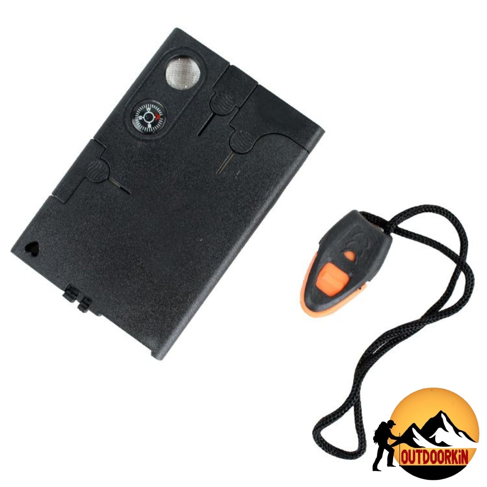 10-in-1 Survival Pocket Multifunction Credit Card Hiking Camping Tools + Pouch