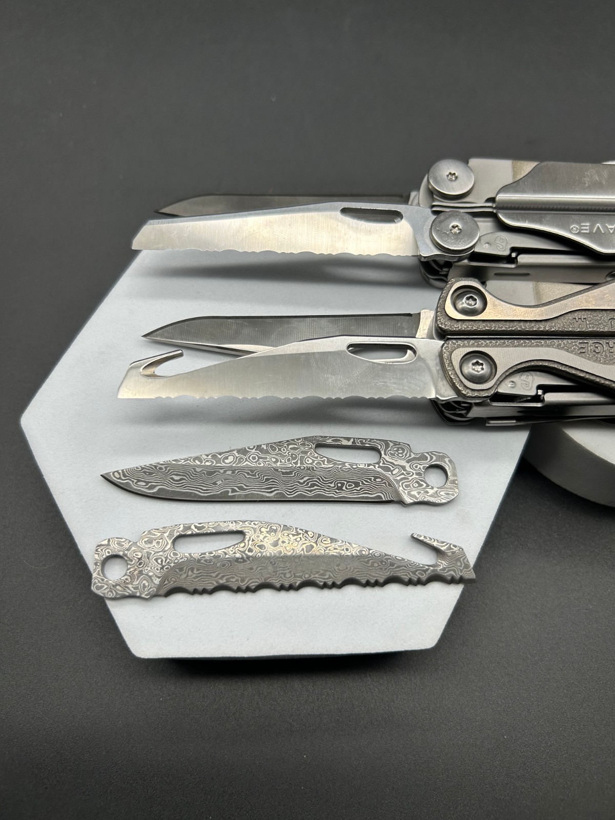 Leatherman CHARGE TTI/WAVE VG10 Damascus Main Blade Upgrade HRC60+ Razor Sharp