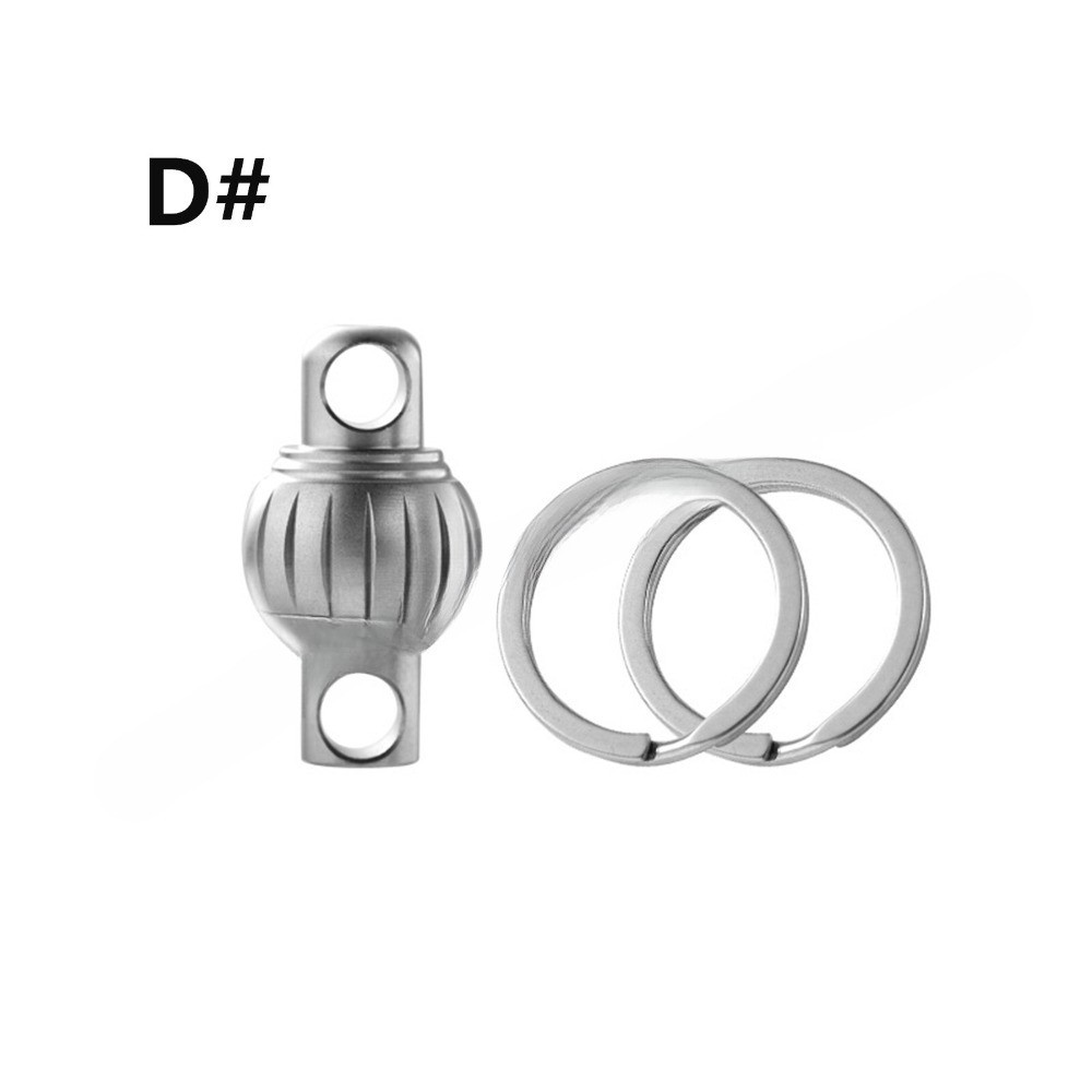 Titanium Alloy Anti-lost Quick Release Hanging Buckle Elastic Keychain Key Ring