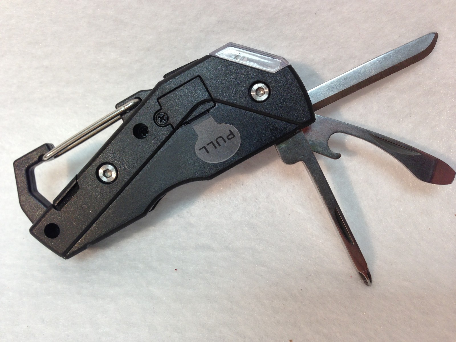 New Swiss+Tech All Purpose 6 in 1 Multitool LED Light Bottle Opener Knive