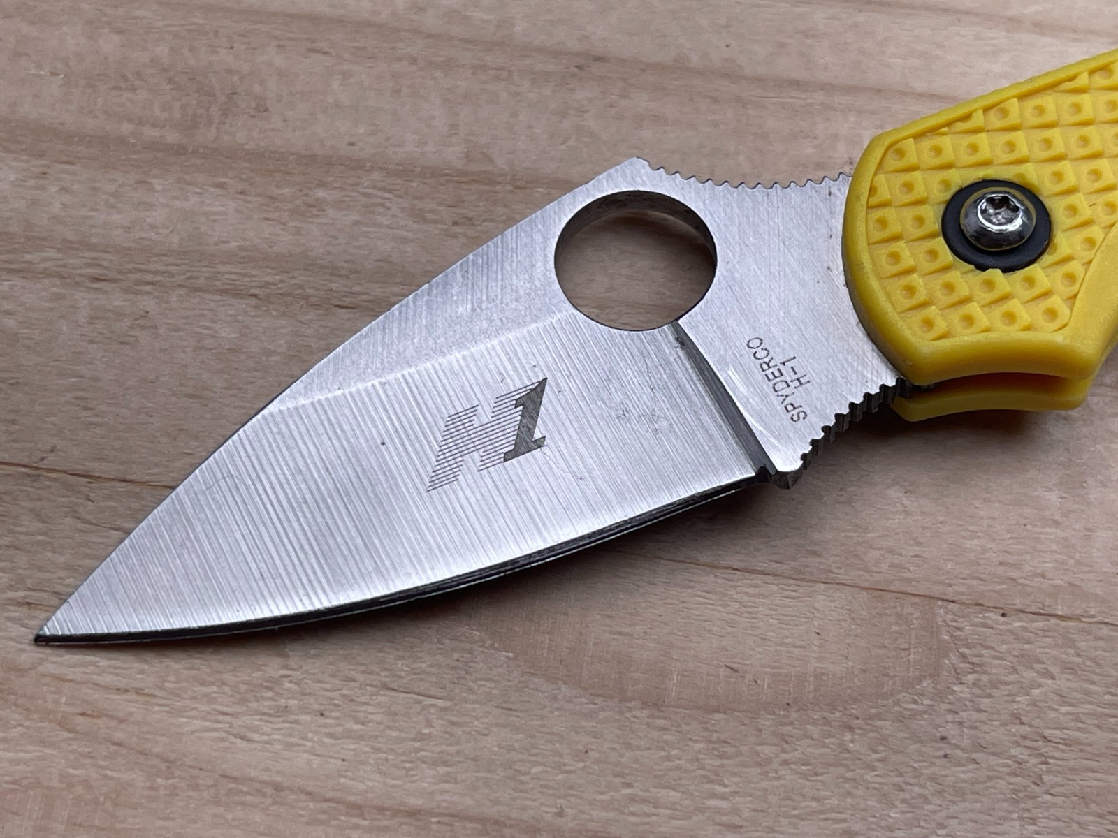 Spyderco Dragonfly Salt H1 Yellow Plain Edge Blade Folding Pocket Knife