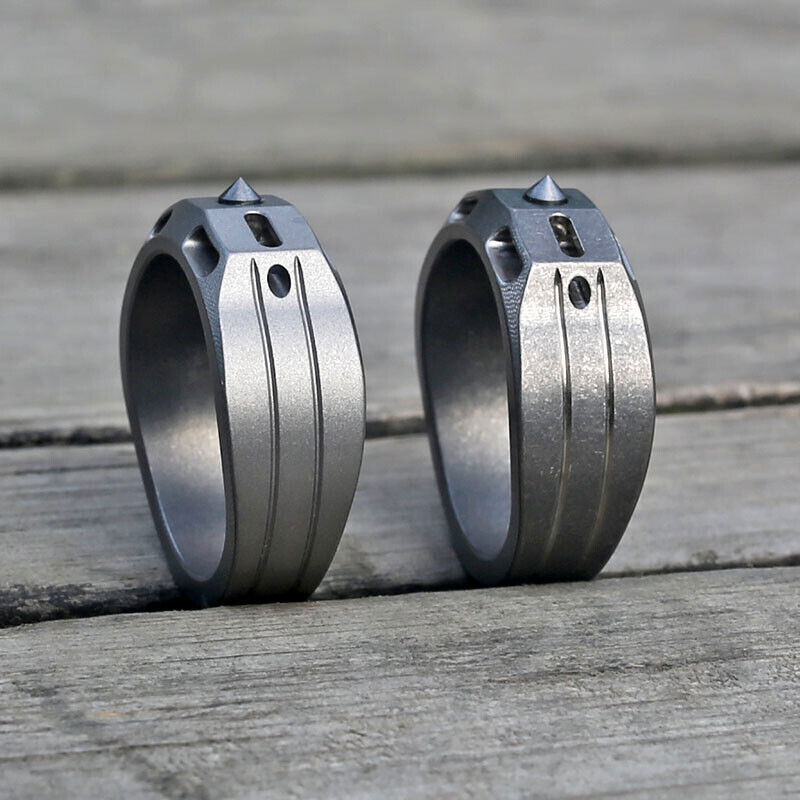 EDC Titanium Finger Ring Anhänger Fallschirm Schnur Outdoor Dekoration Werkzeug