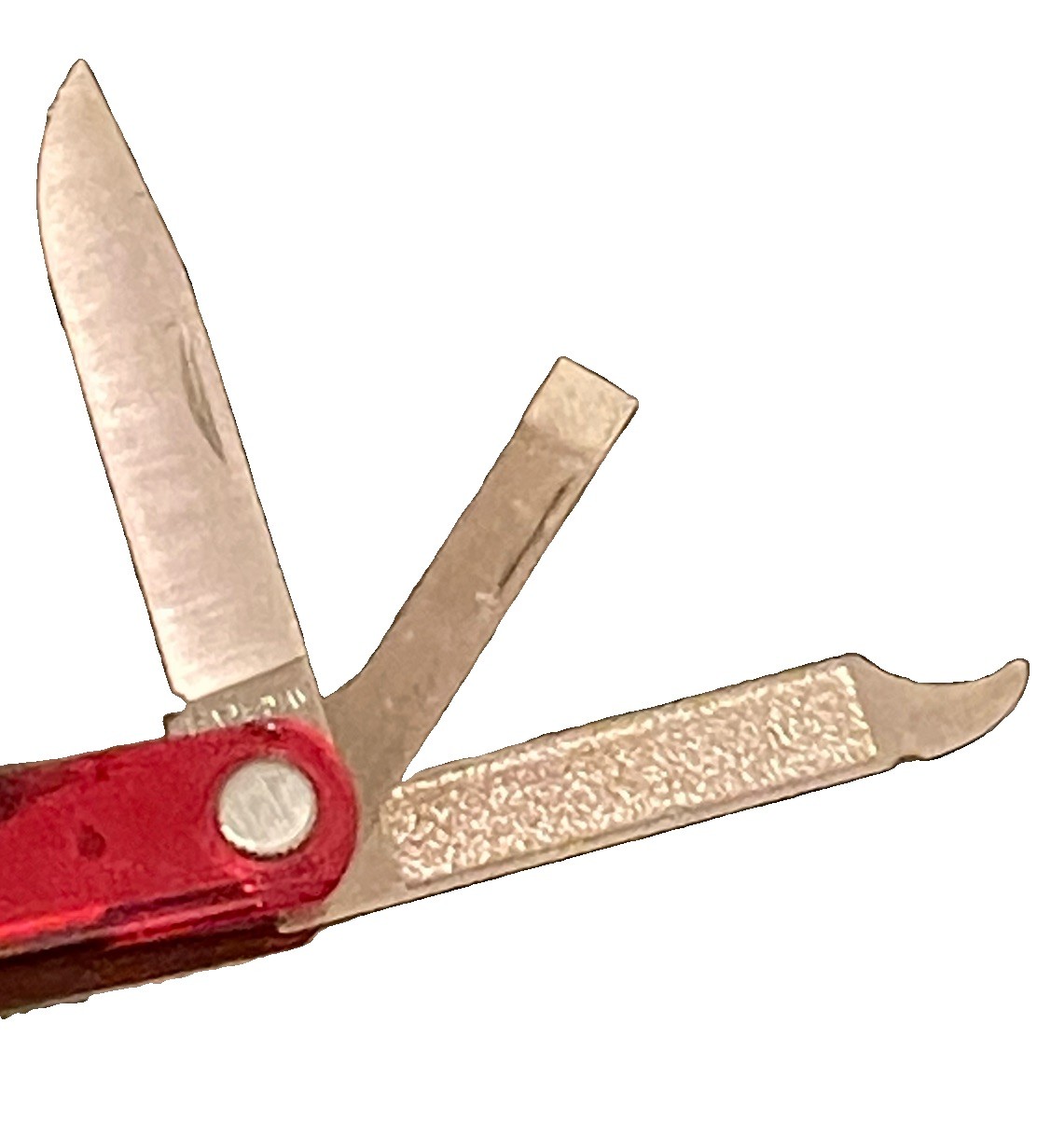 Vintage Leatherman Micra Multi-Tool Red Plastic Shell USA ~Works Great~ #10