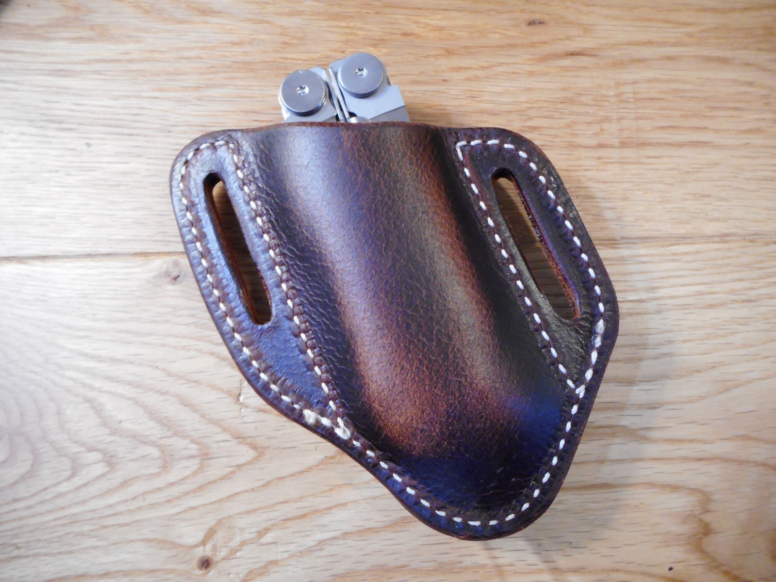 Leatherman Wave dark oil tanned Buffalo leather quick draw sheath. Sheath only.