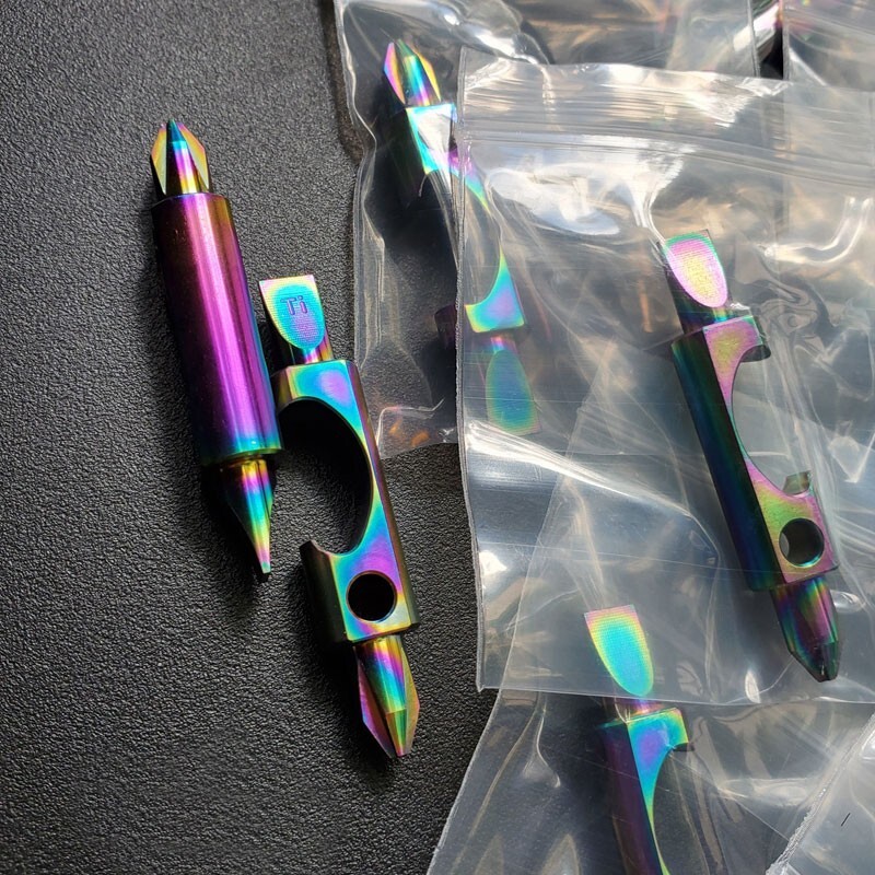 EDC Portable Titanium Multi Tools Bottle Opener Bolt Driver Screwdriver Keychain