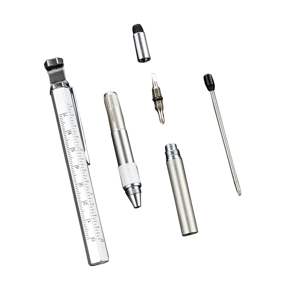 Multi-Function Pen w/ Screwdriver, Ruler, Phone Holder, Stylus ， Bottle Opener