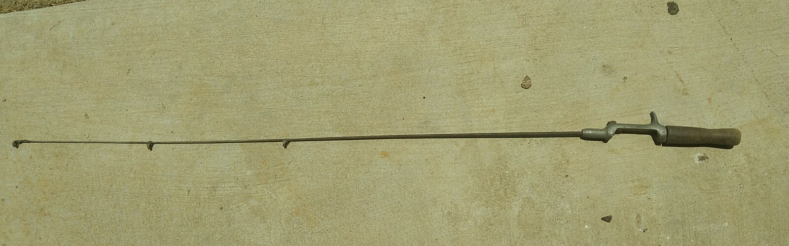 Vintage Steel Rod Has Tag Cant Make Out Name