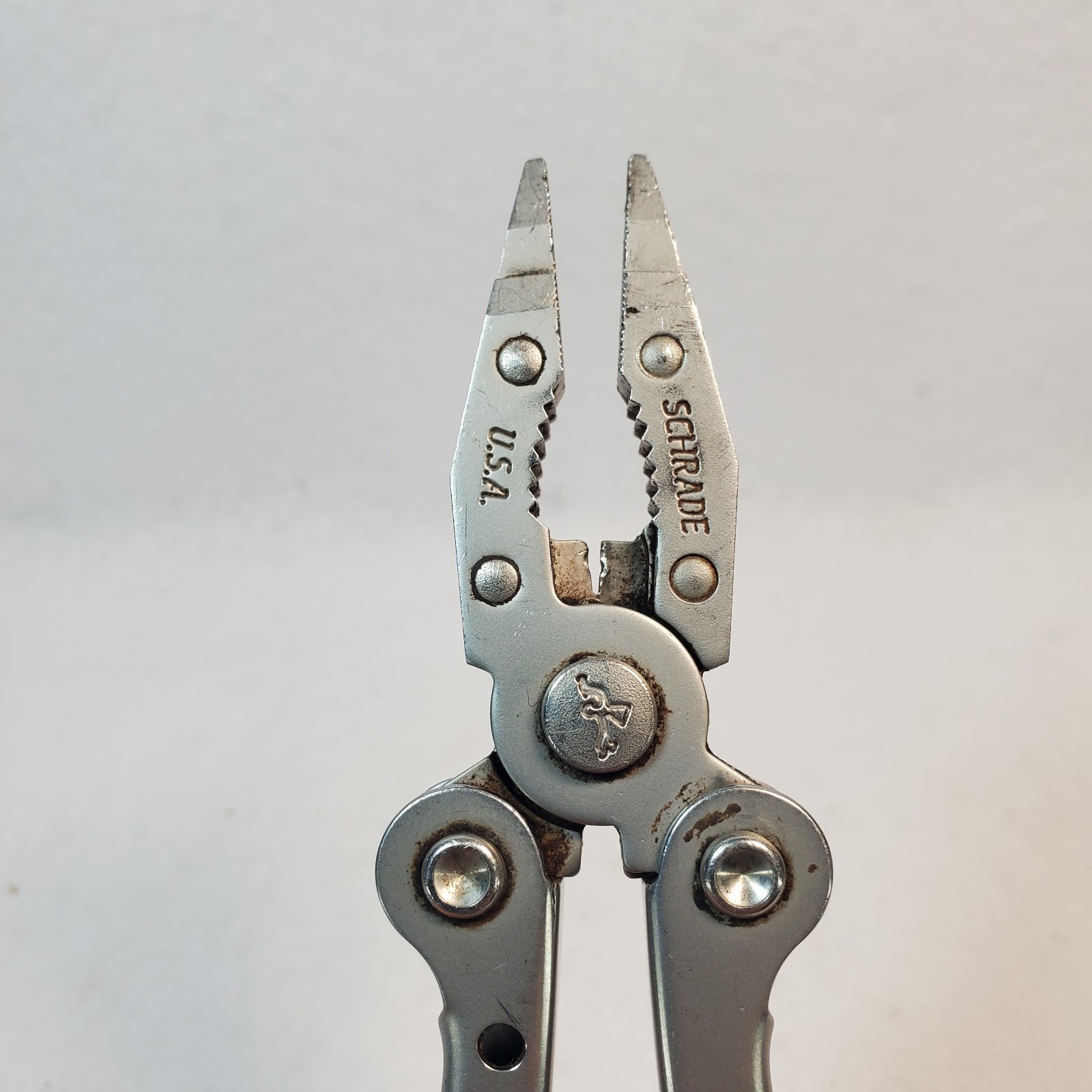 Vintage Schrade USA Tough-Tool ST1 Multi-Tool, Pliers Knife W/ Leather Sheath