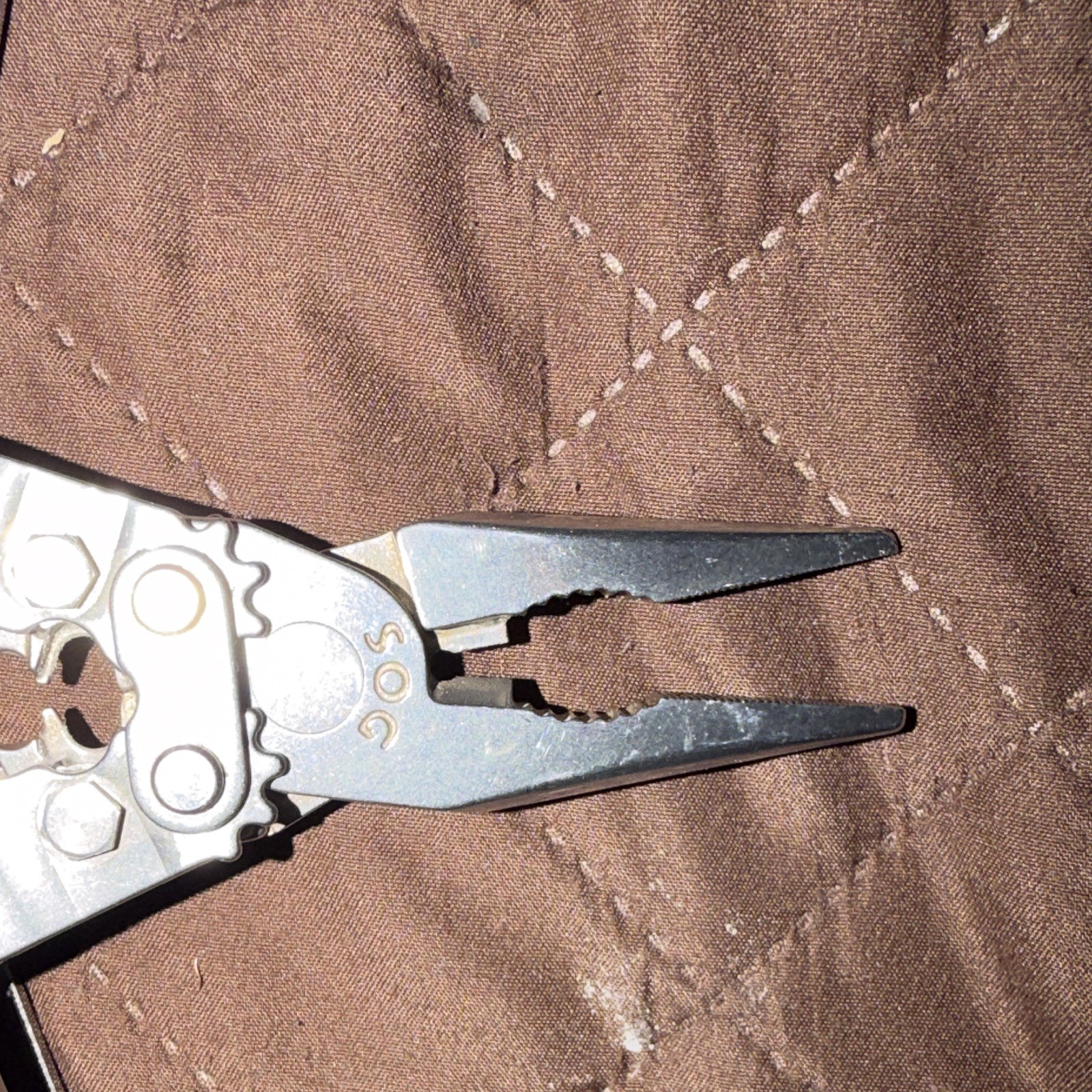 Vintage SOG PowerLock S60 18-Tool Stainless MultiTool w/ Leather Sheath 3″ Blade