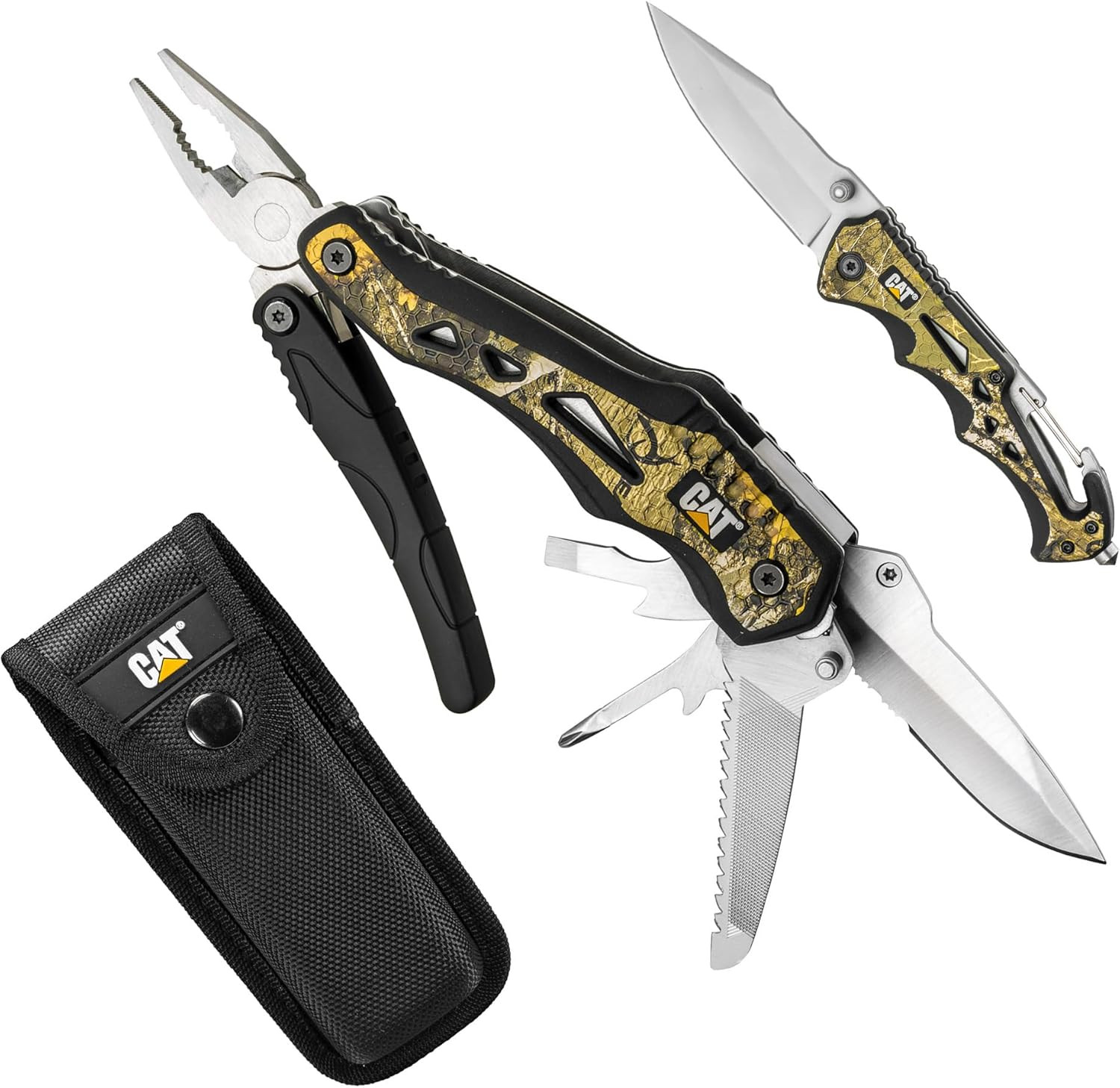 Cat 2 Piece Multi-Tool and Knife Gift Box Set with Real Tree Camo – 240358