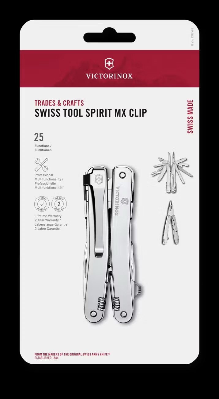 Victorinox Stainless Swiss Tool Spirit MX Multi-Tool + Clip 35321 new NIB