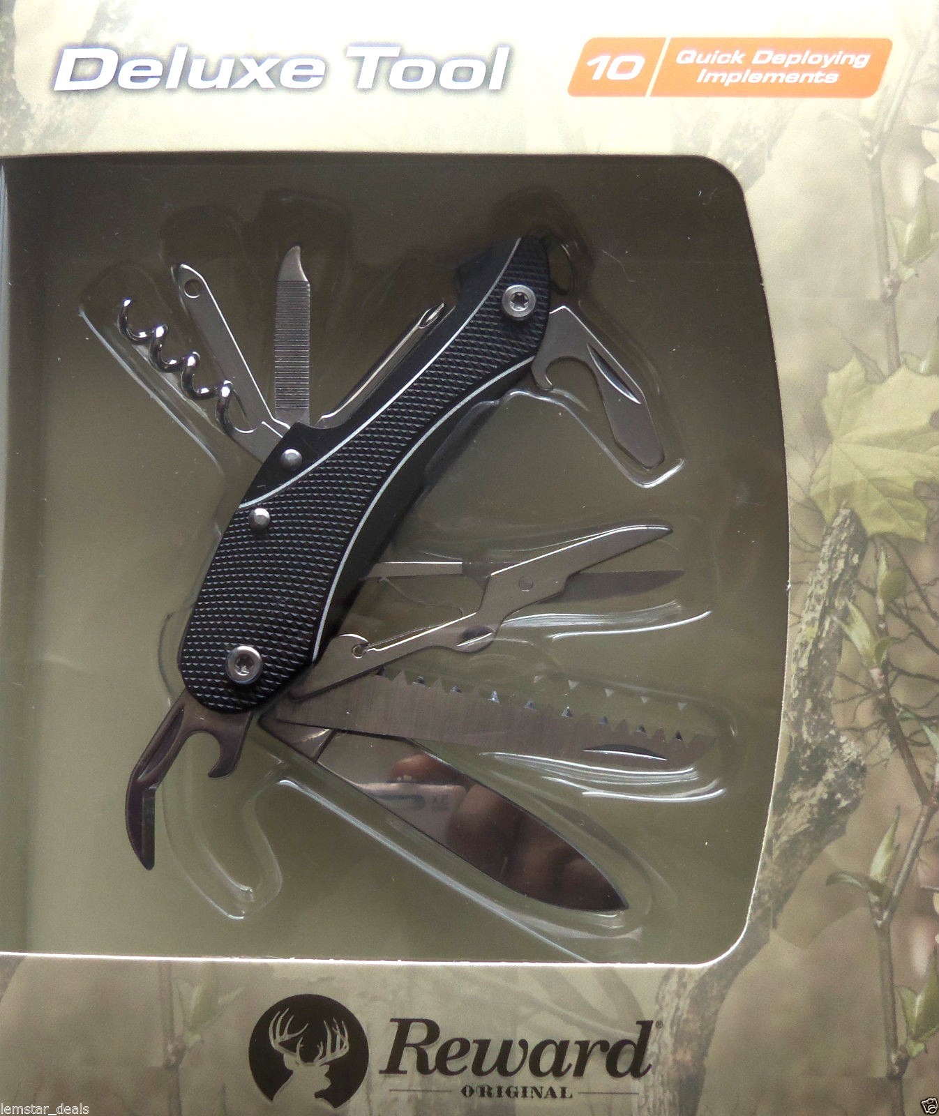 Reward LED Utility Multi-tool 10 Tool Black 41RW1200
