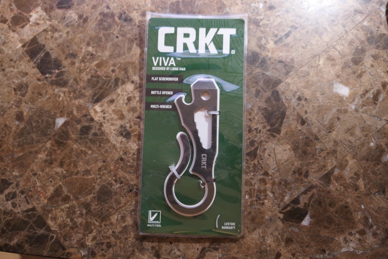 CRKT VIVA Multi-Tool- Flat Screwdriver, Bottle Opener, Multi-Wrench- Black- New