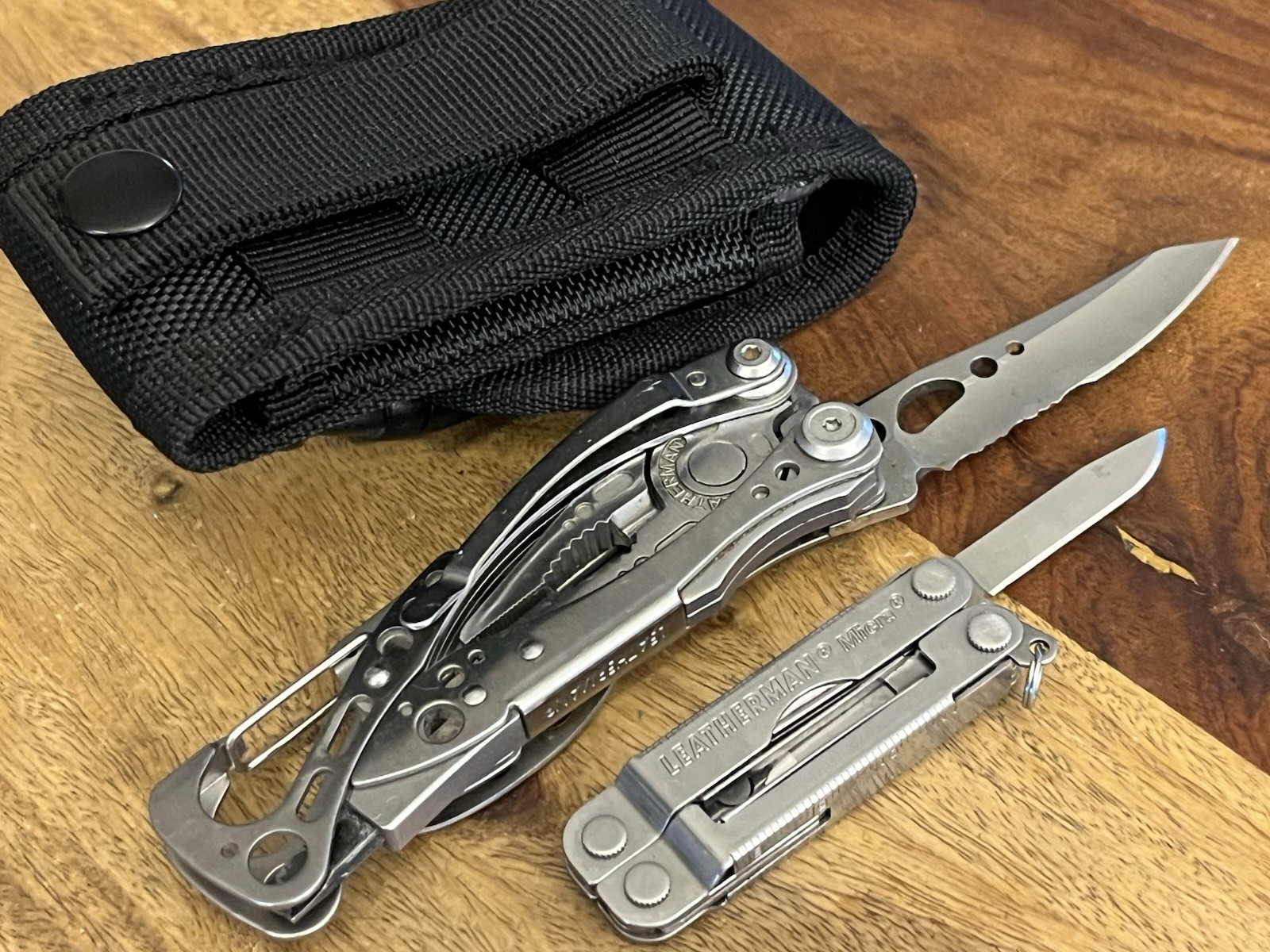 2022 Leatherman Skeletool & MICRA MultiTools SUPER NICE!! w/New Molle Sheath