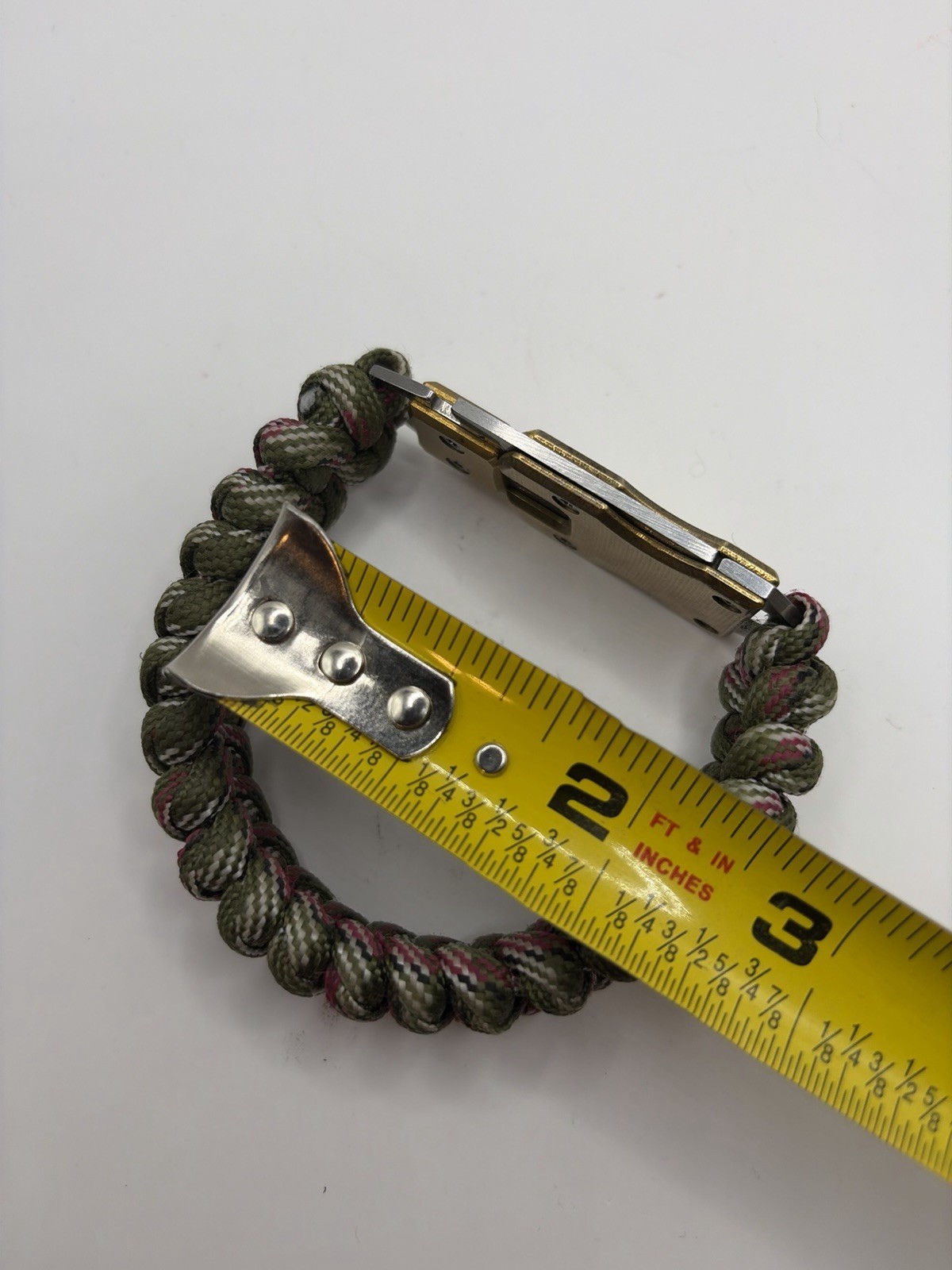 Paracord Multi-Tool Survival Bracelet Knife & Bottle Opener Camouflage 9 Inch