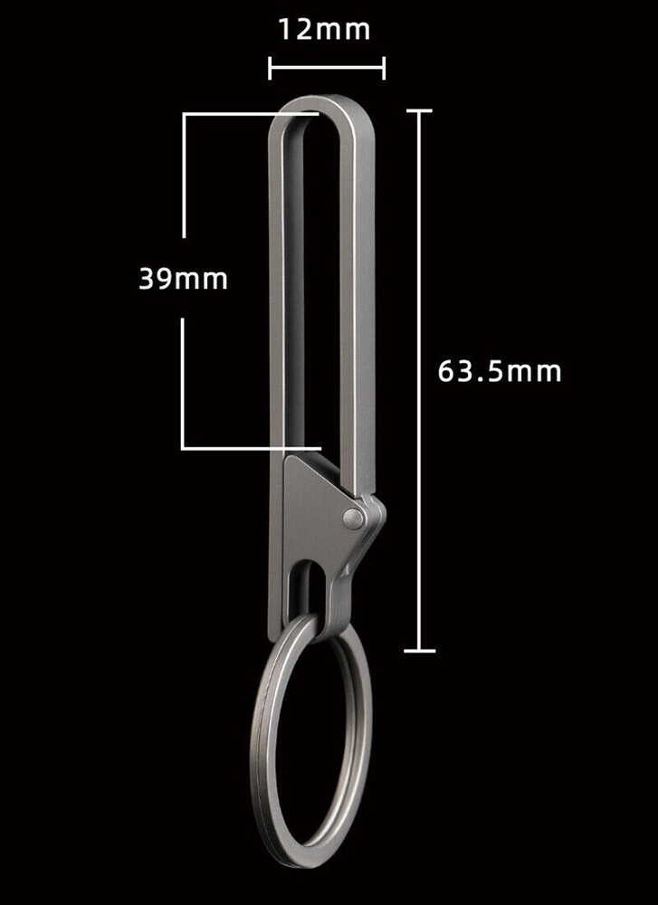 EDC Titanium Alloy Quick Buckle Detach Belt Waist Hanging Keychain Key Ring Tool
