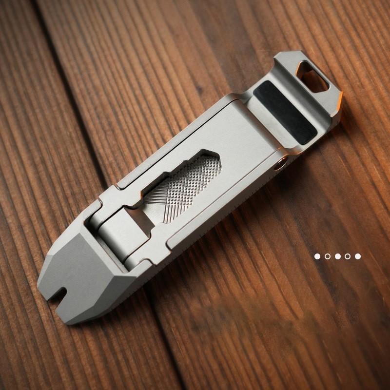 Titanium Alloy Pry Bar Phone Stand EDC Multi Tool Portable Pocket Tool
