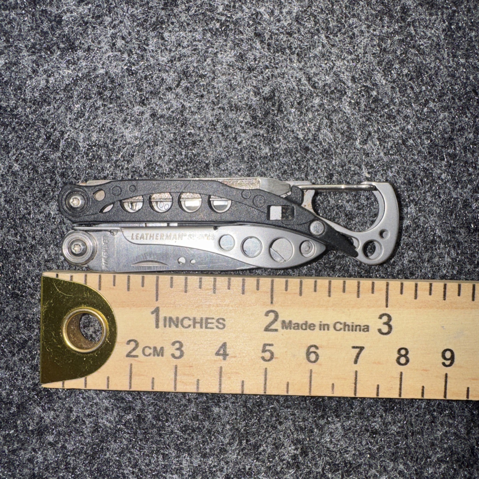 LEATHERMAN STYLE CS Mini Black Multitool Carabiner Knife File USA Retired