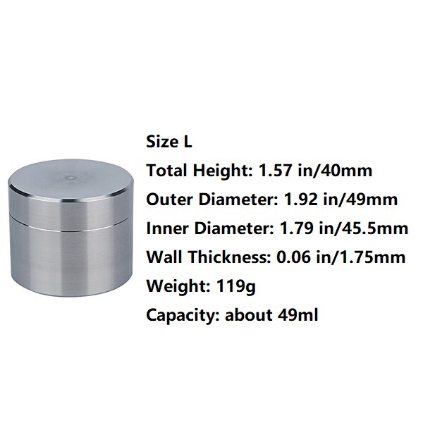 Stainless Steel Portable Pill Case Box Waterproof Round Pill Organizer Container